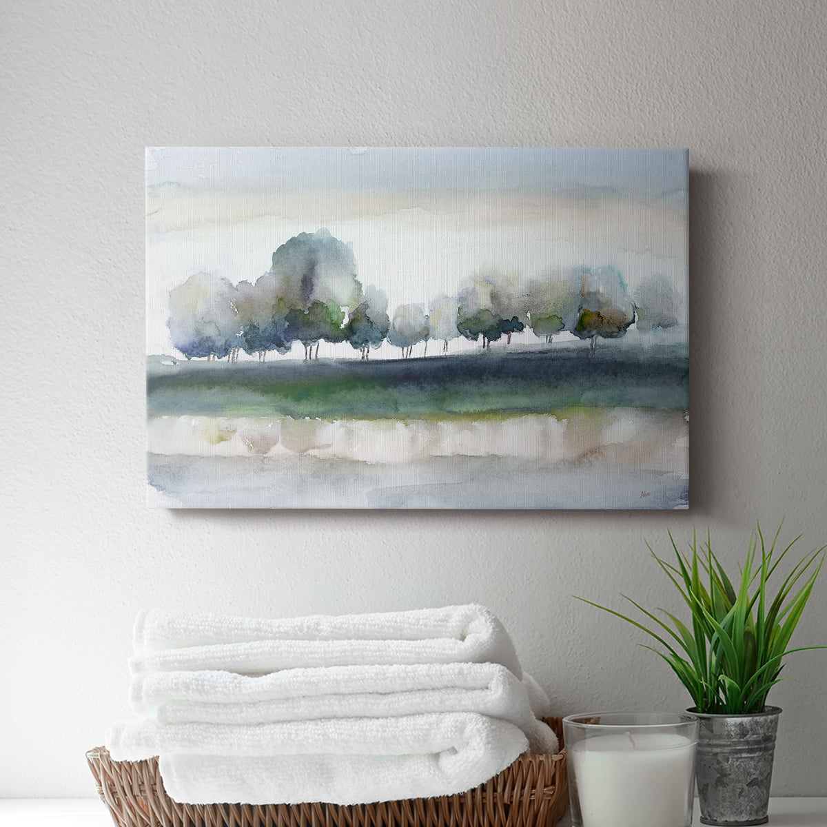 Warm Meadowline Indigo - Canvas Art Print