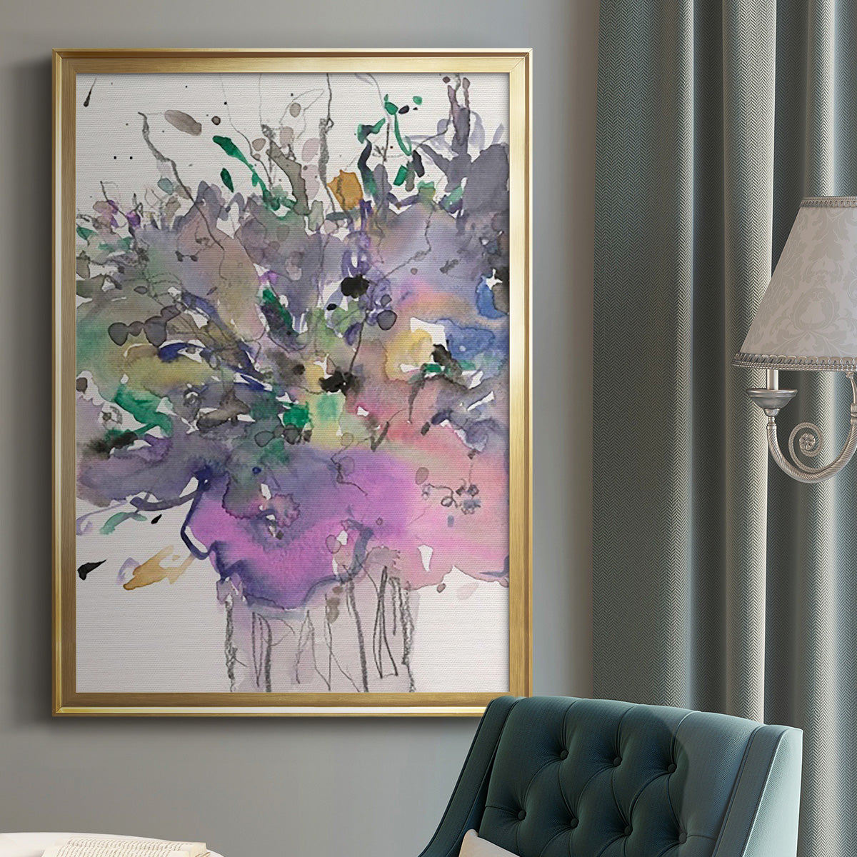 All that Glitters II - Modern Framed Canvas Print