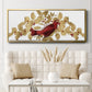 Red Bird Christmas Collection D - Floater Framed Canvas Print