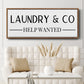 Help Wanted - Floater Framed Canvas Print