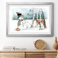 Snow Friends - Modern Framed Art Print