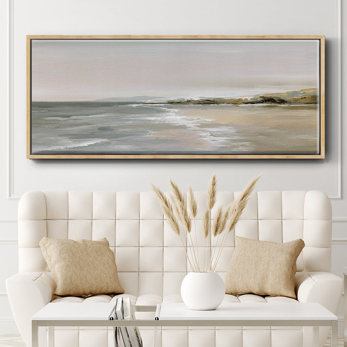 New Shore - Floater Framed Canvas Print