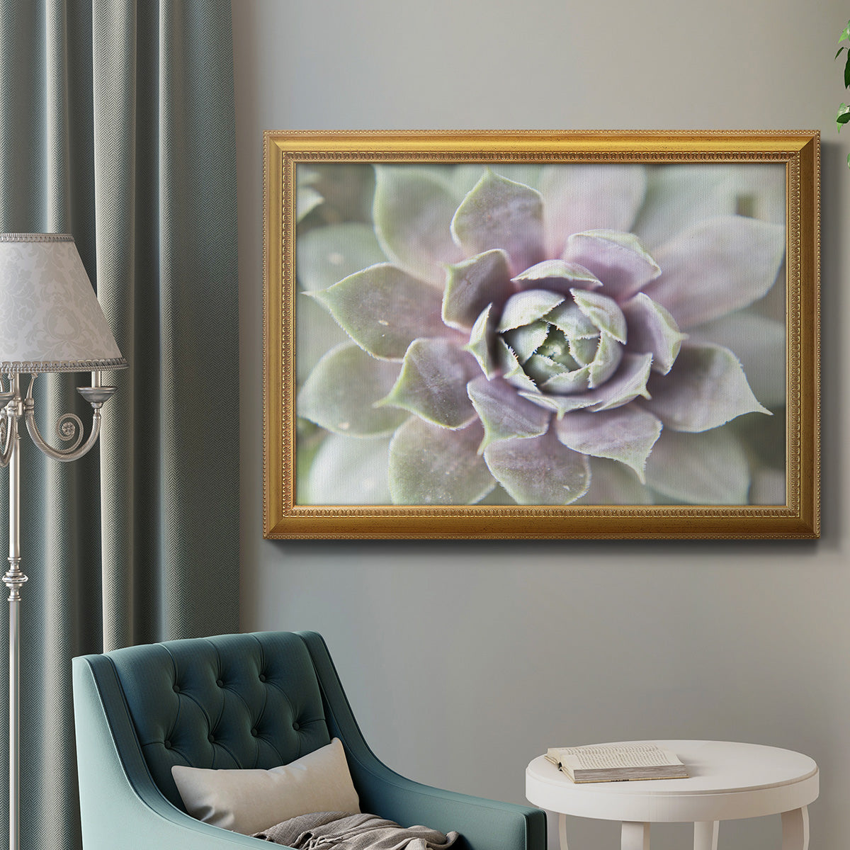 Succulent Glow II - Ornate Framed Canvas Print