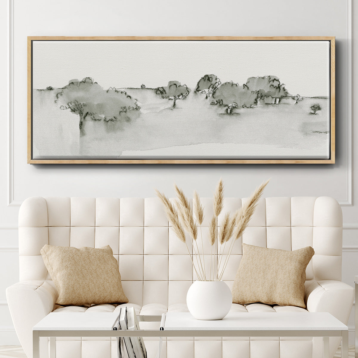 Scenic Scribble I - Floater Framed Canvas Print