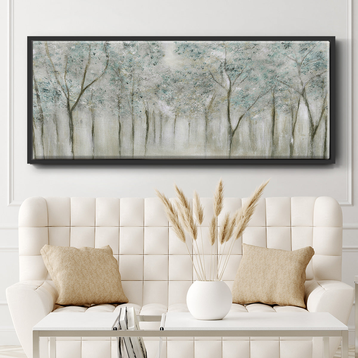Neutral Spring - Floater Framed Canvas Print