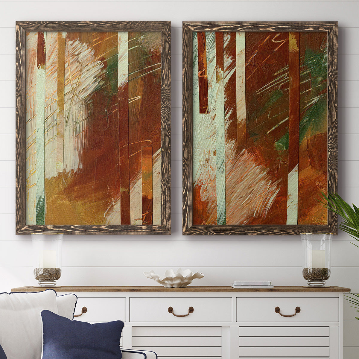 Wheaten I - Premium Framed Canvas 2 Piece Set - Ready to Hang