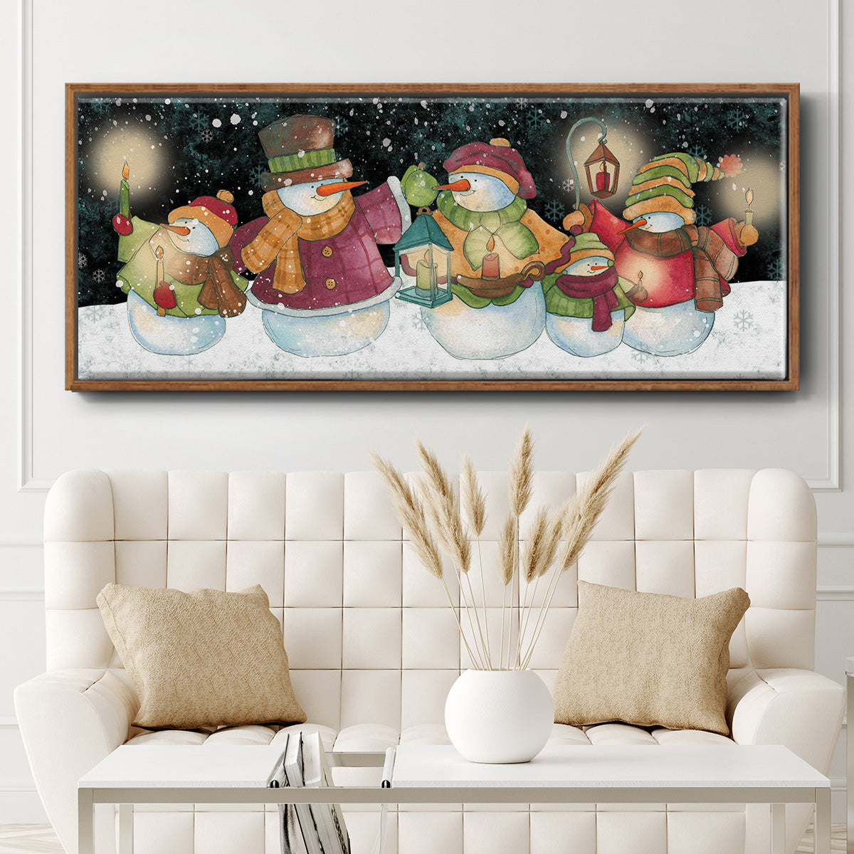 Christmas Lineup - Floater Framed Canvas Print