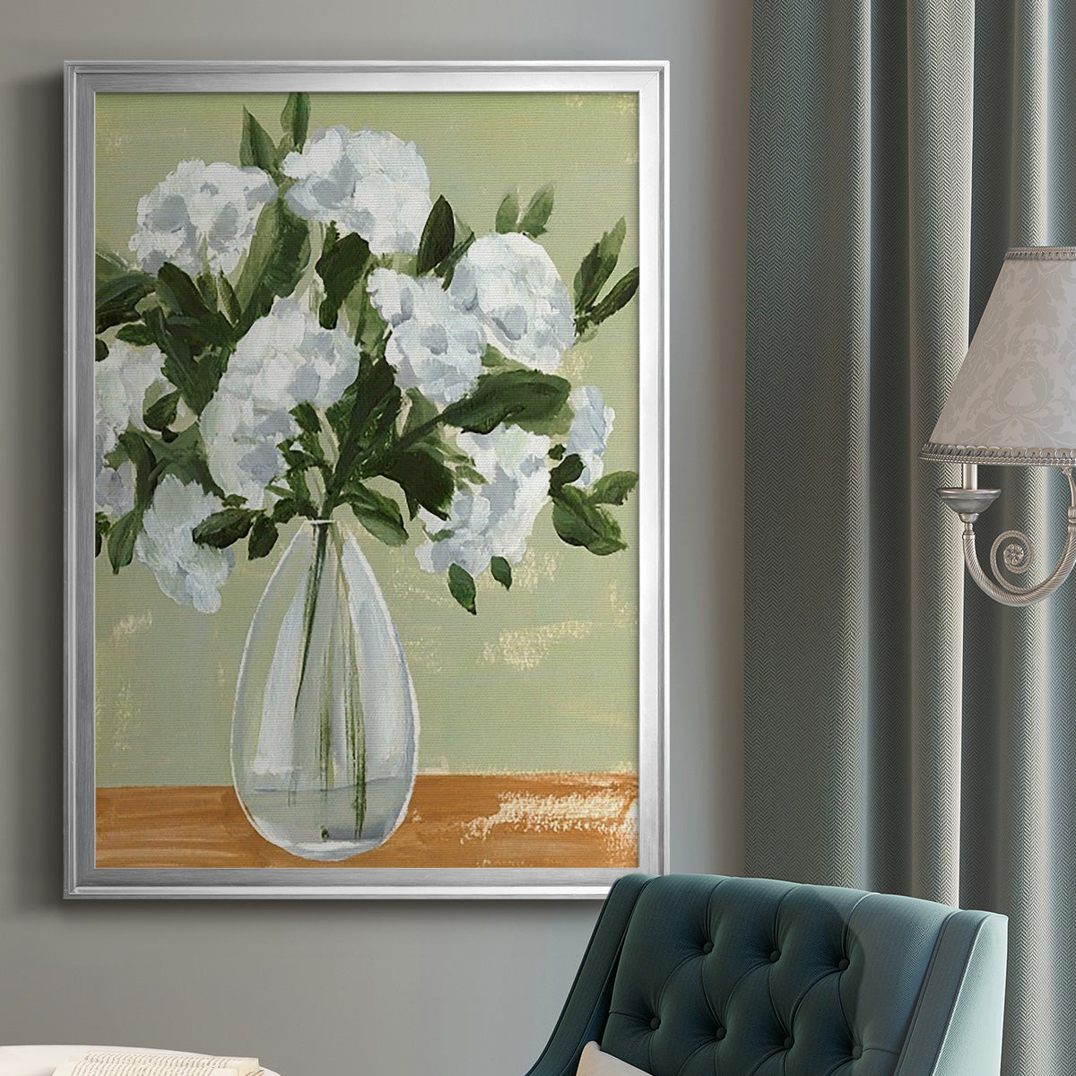 Vased Viburnum II - Modern Framed Canvas Print