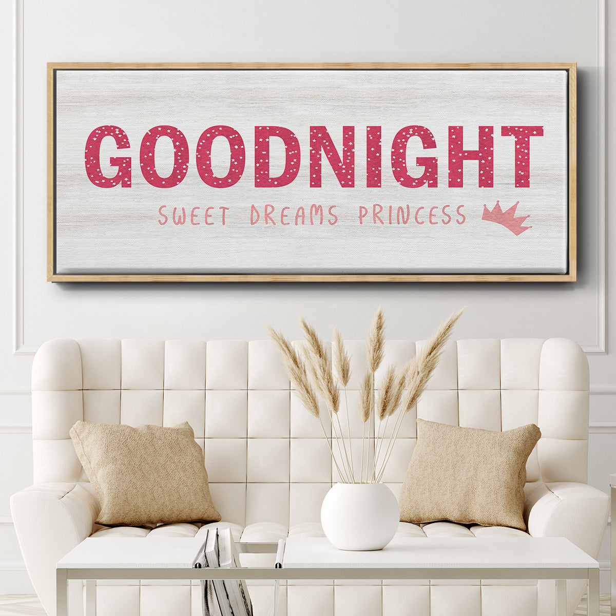 Princess Goodnight - Floater Framed Canvas Print