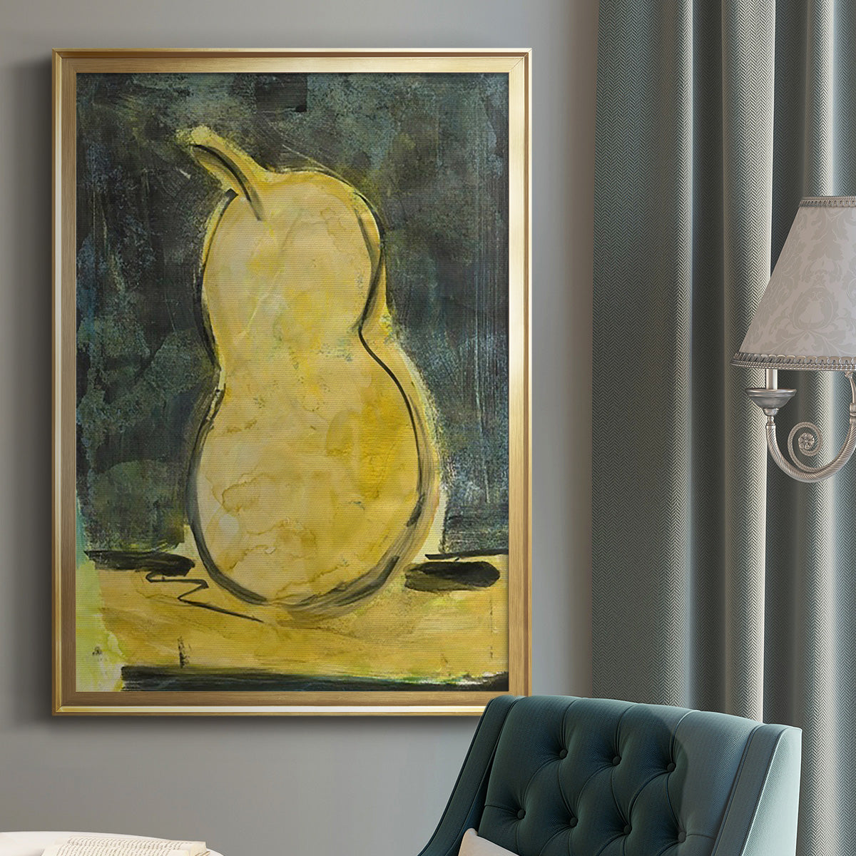 Urban Pear I - Modern Framed Canvas Print