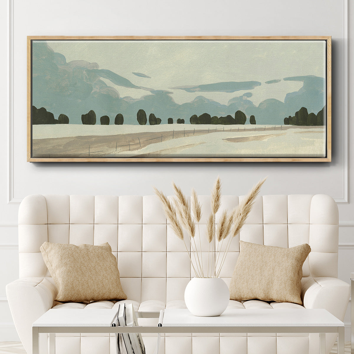 Farmland Study IV - Floater Framed Canvas Print