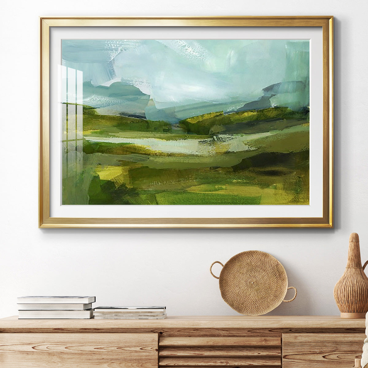 Emerald View III Premium Framed Print - Ready to Hang