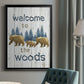 Welcome to the Woods - Modern Framed Canvas Print