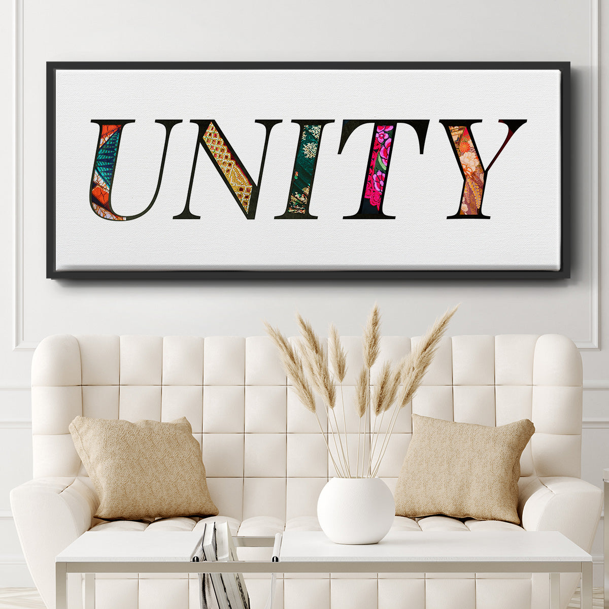 Unity - Floater Framed Canvas Print