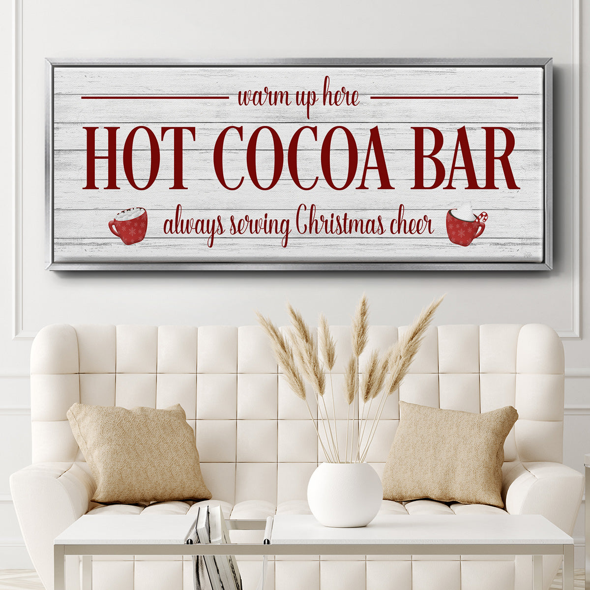 Hot Cocoa Bar - Floater Framed Canvas Print