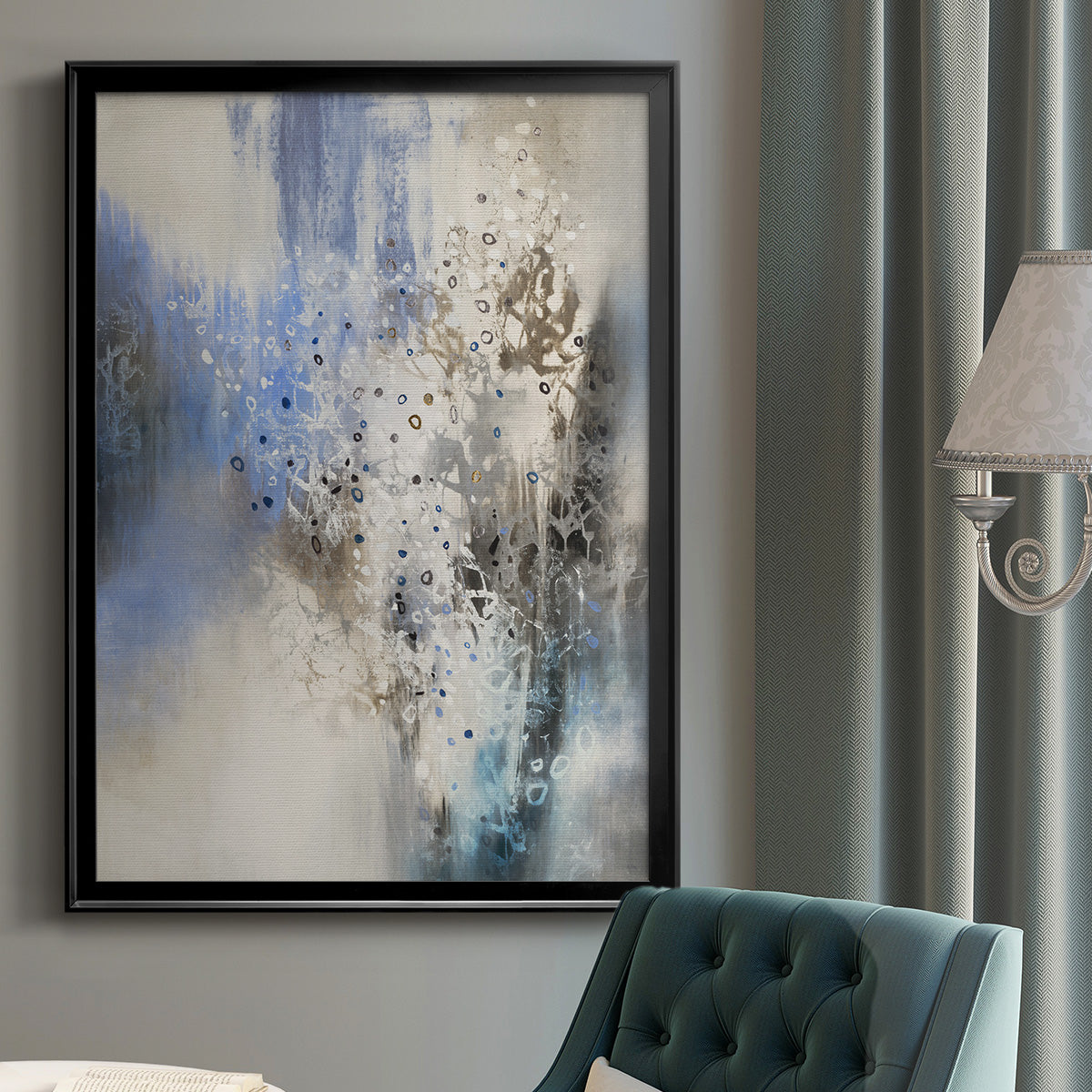 Glacier Stones - Modern Framed Canvas Print