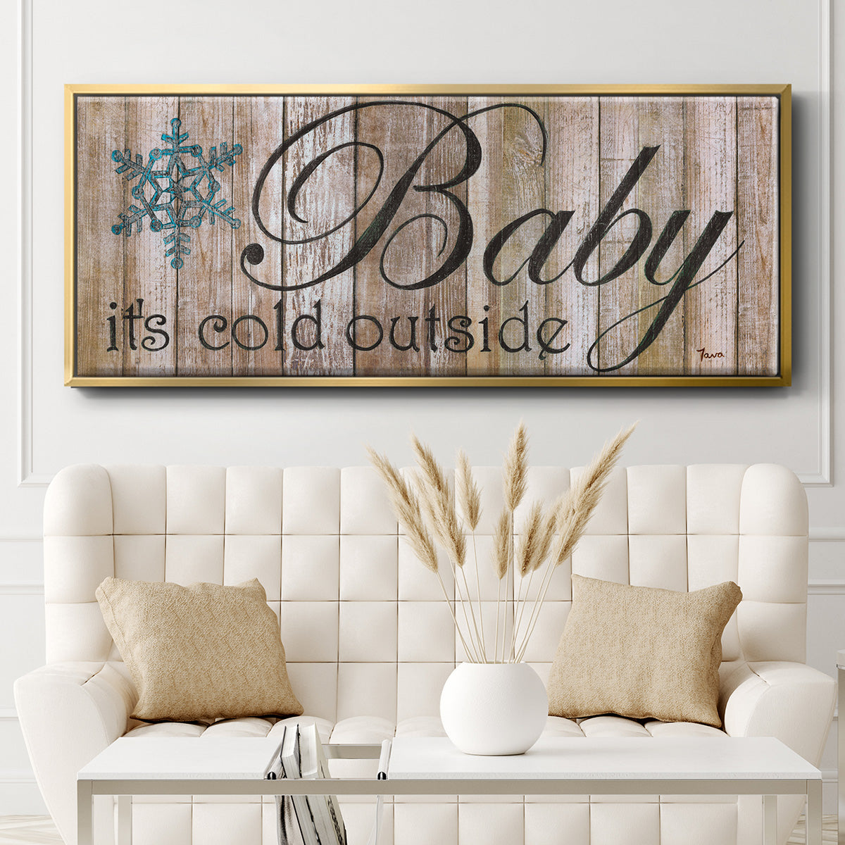 Baby It's Cold - Floater Framed Canvas Print