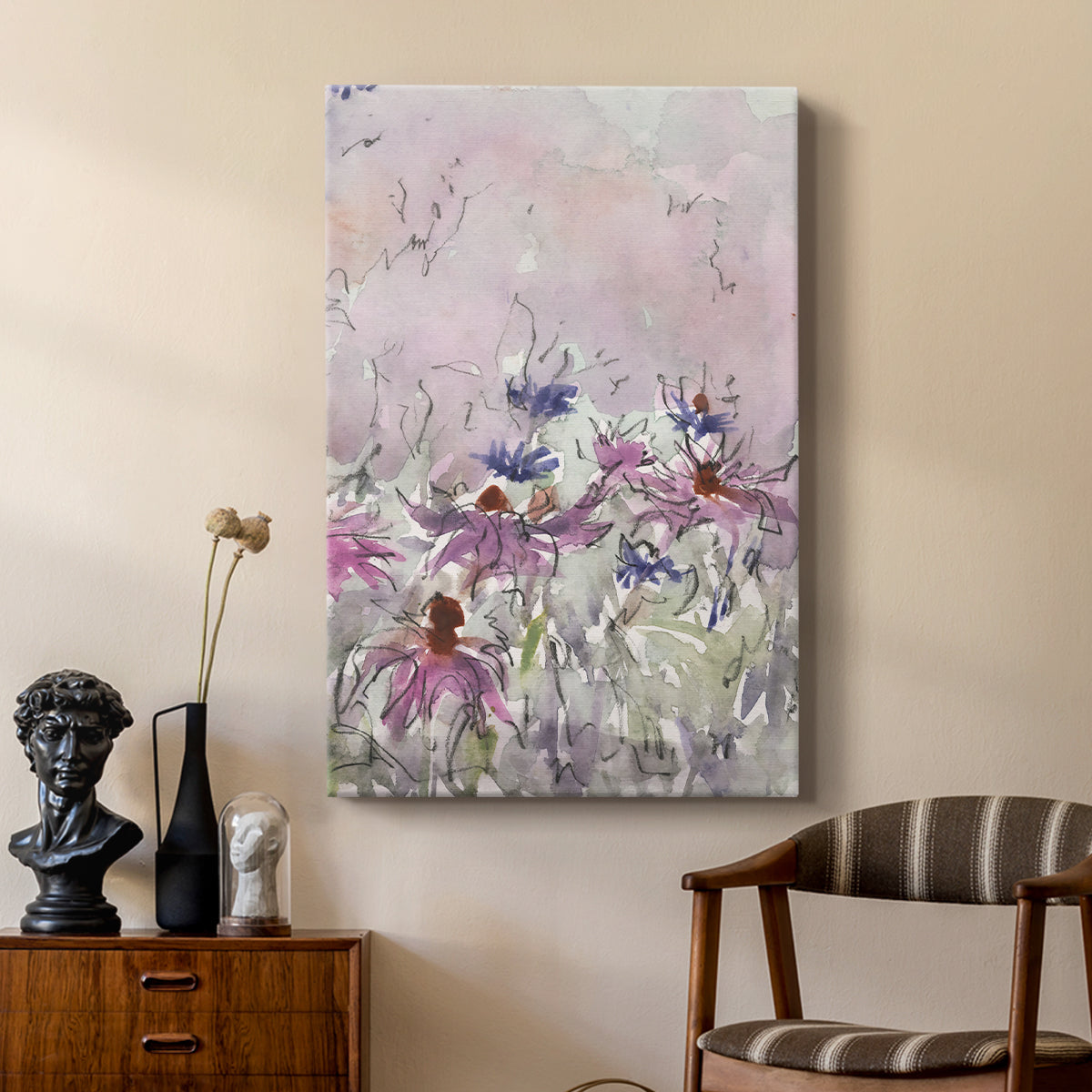 Floral Entertainment I - Canvas Art Print
