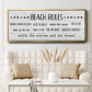 Rules of the Beach - Floater Framed Canvas Print