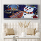 Snow Friends - Floater Framed Canvas Print