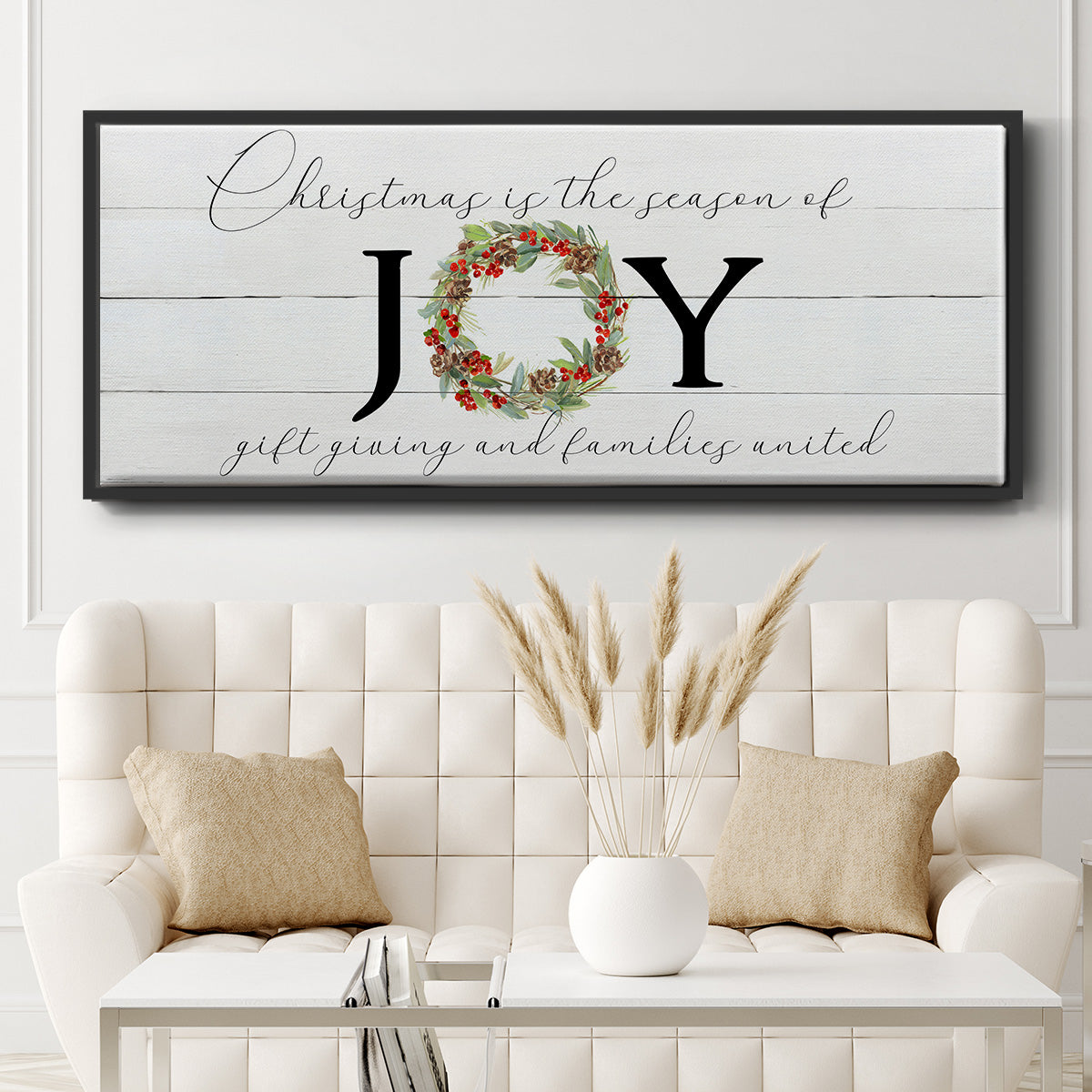 Season of Joy - Floater Framed Canvas Print