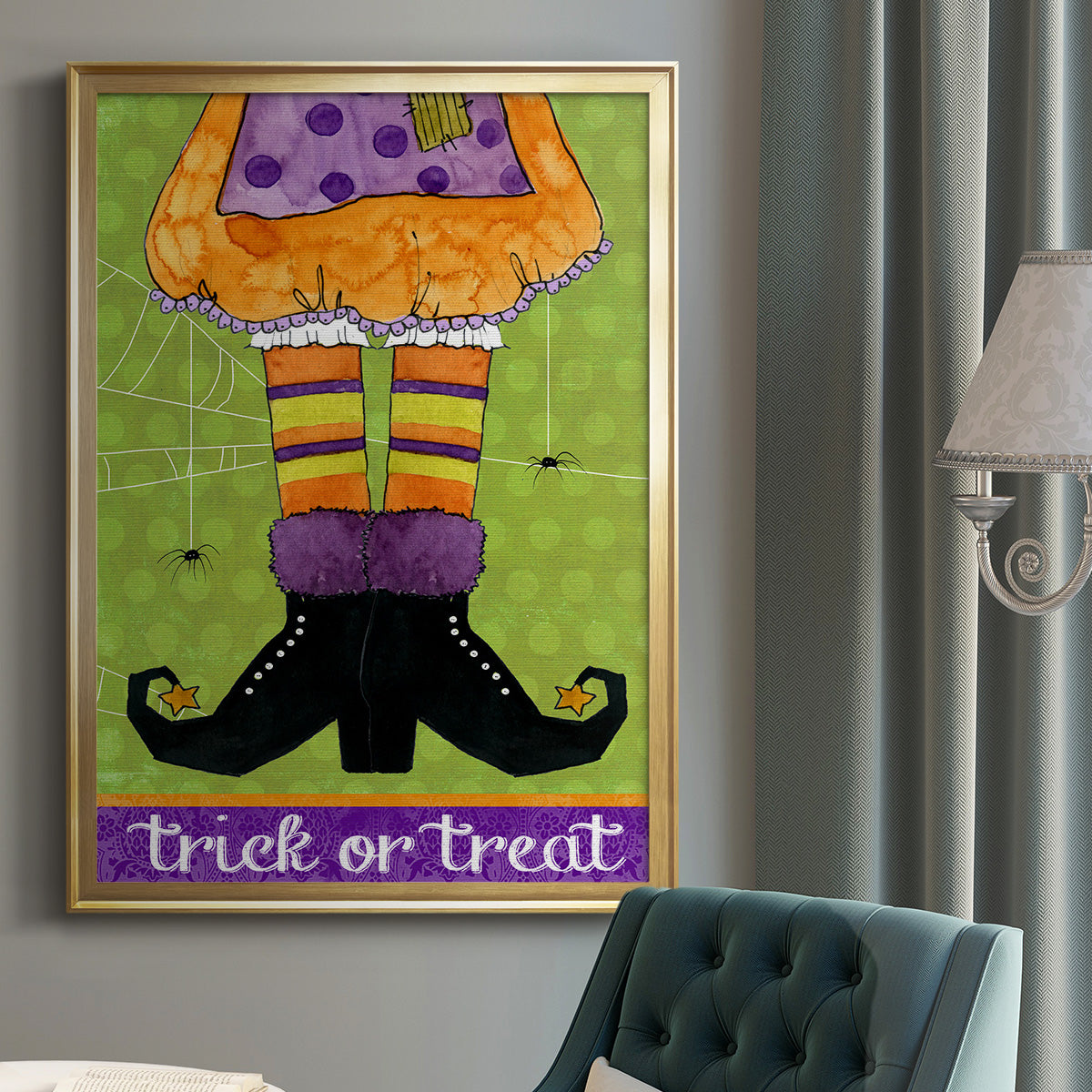 Trick or Treat - Modern Framed Canvas Print