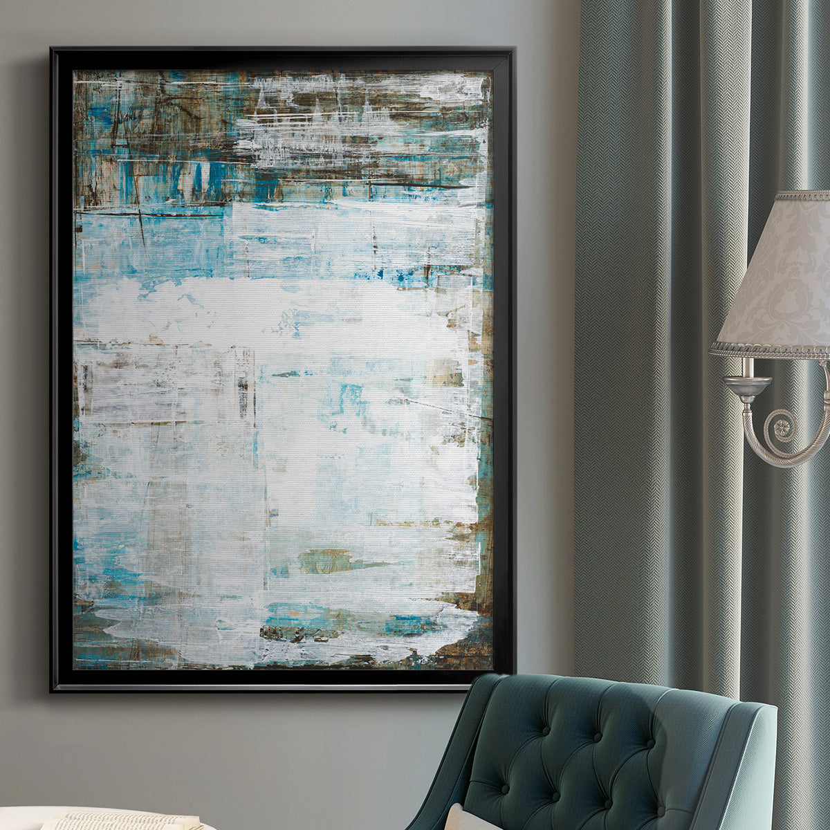 Beach Glass - Modern Framed Canvas Print