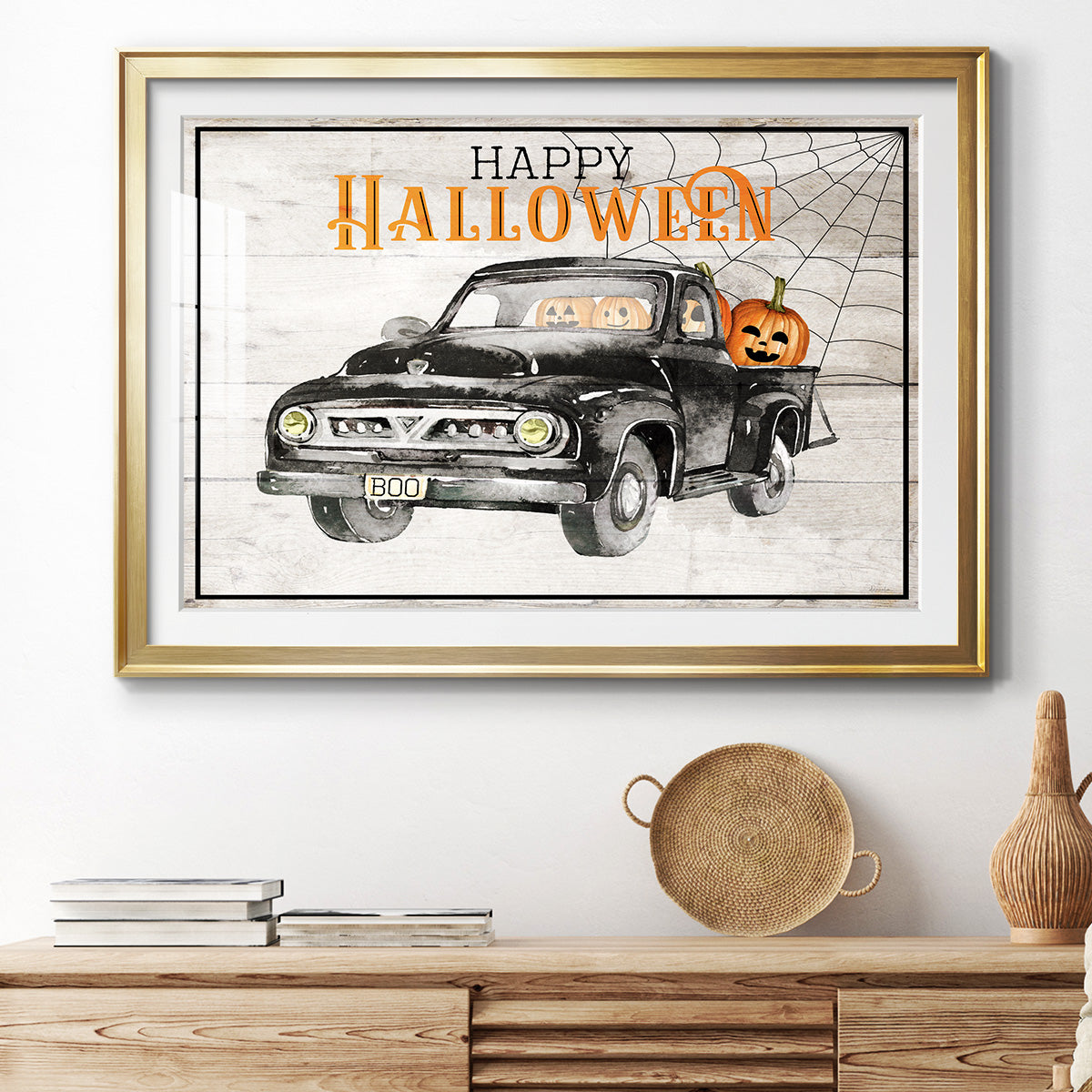 Happy Halloween - Modern Framed Art Print