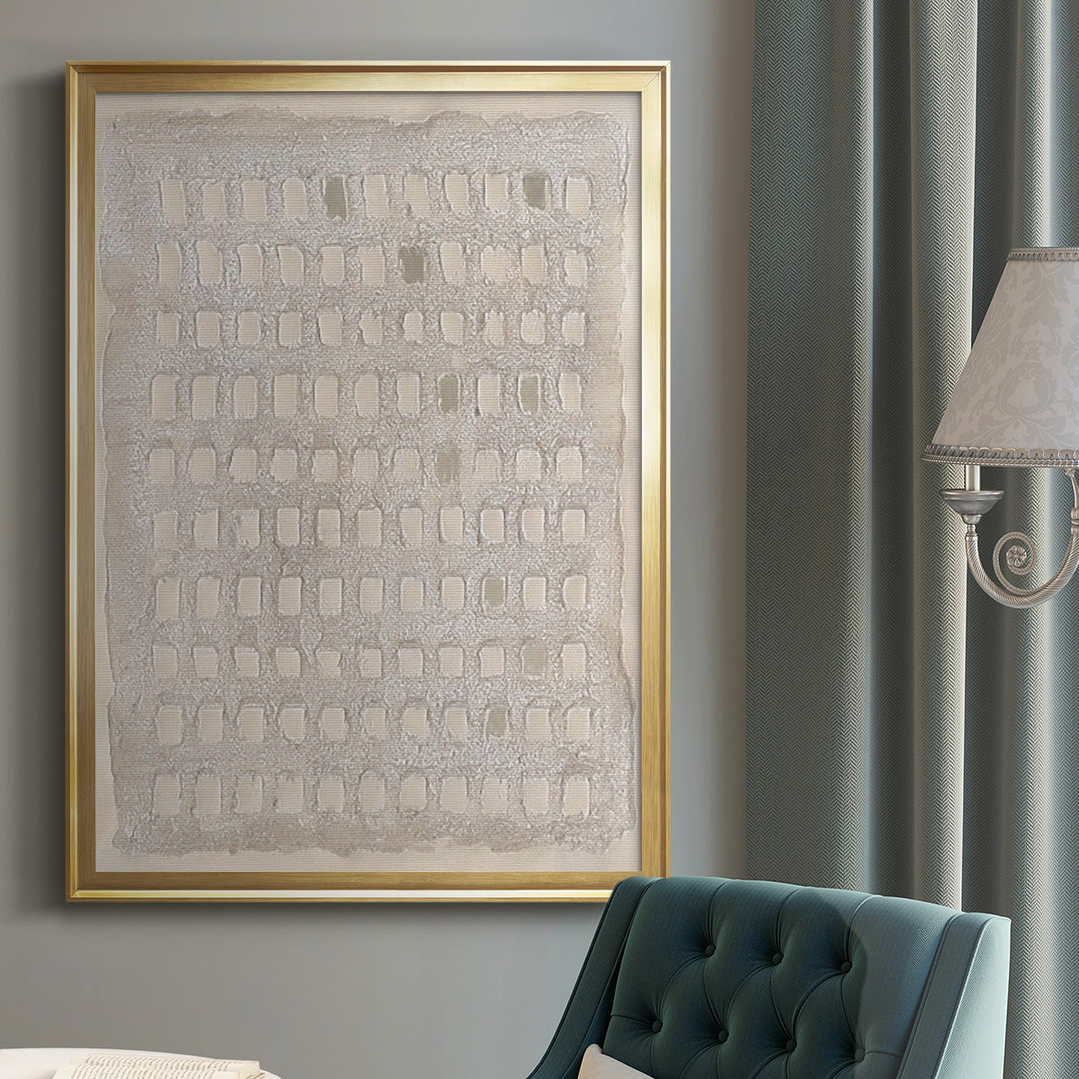 Pearl Punch Card II - Modern Framed Canvas Print