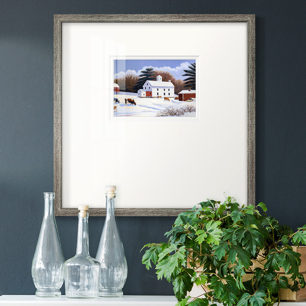 Winter Barn IV - Double Matboard Framed Print