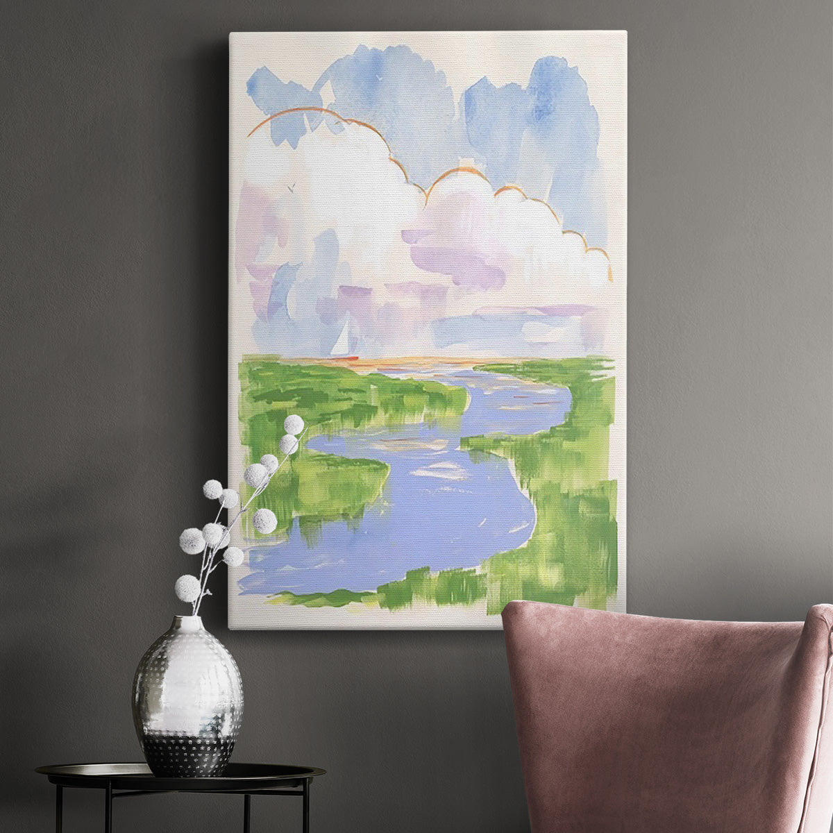 Low Country River Vista I Premium Gallery Wrapped Canvas - Ready to Hang