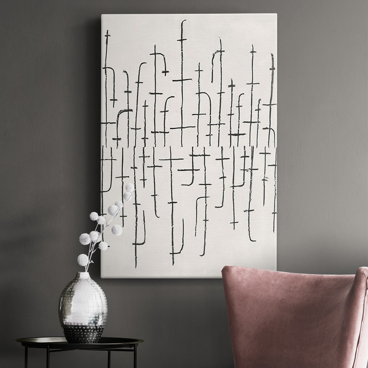 Vertical Arrangement II Premium Gallery Wrapped Canvas - Ready to Hang