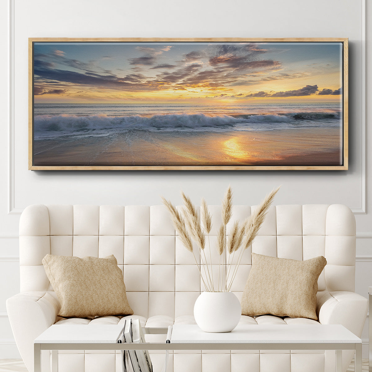 Azio Island - Floater Framed Canvas Print