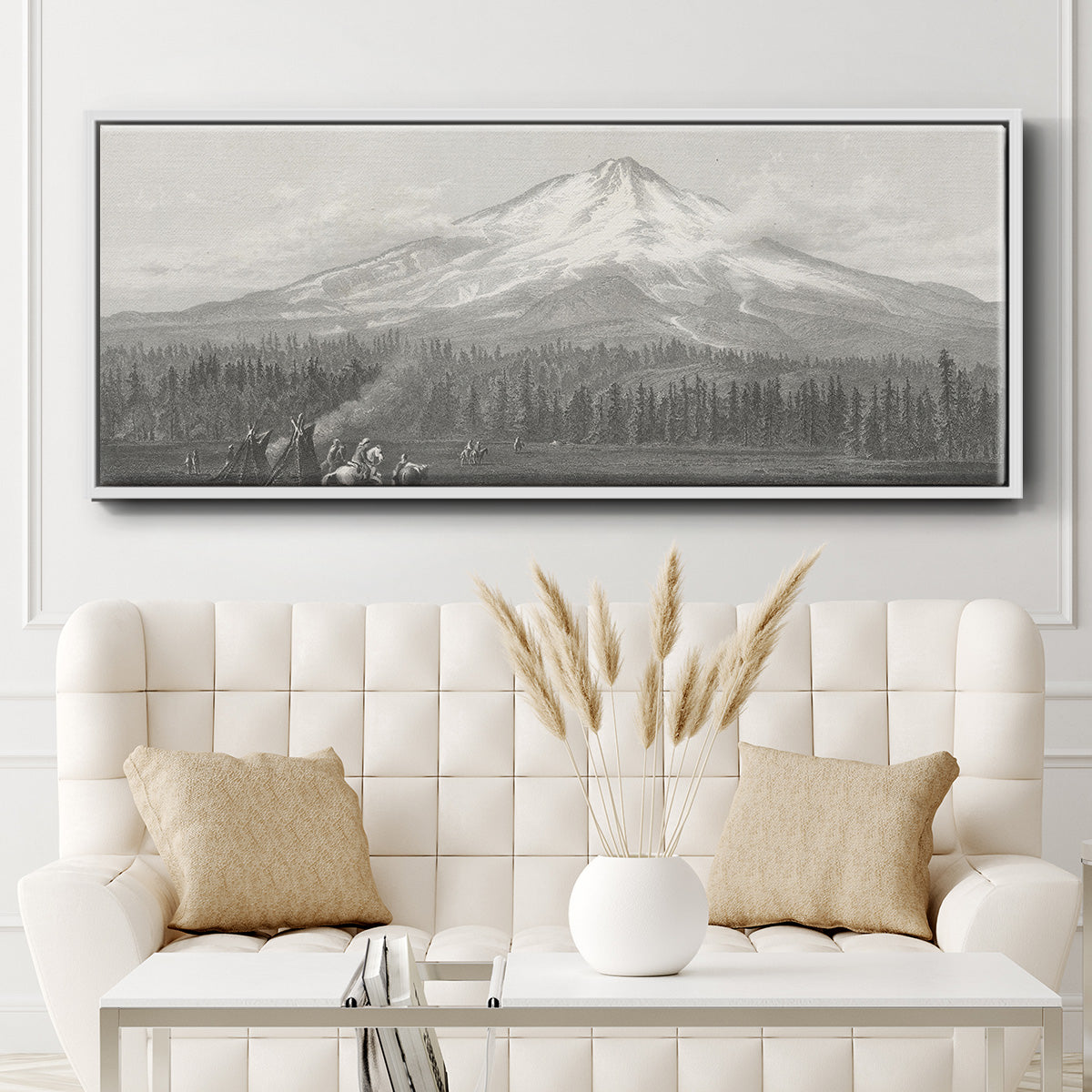 Mount Shasta - Floater Framed Canvas Print