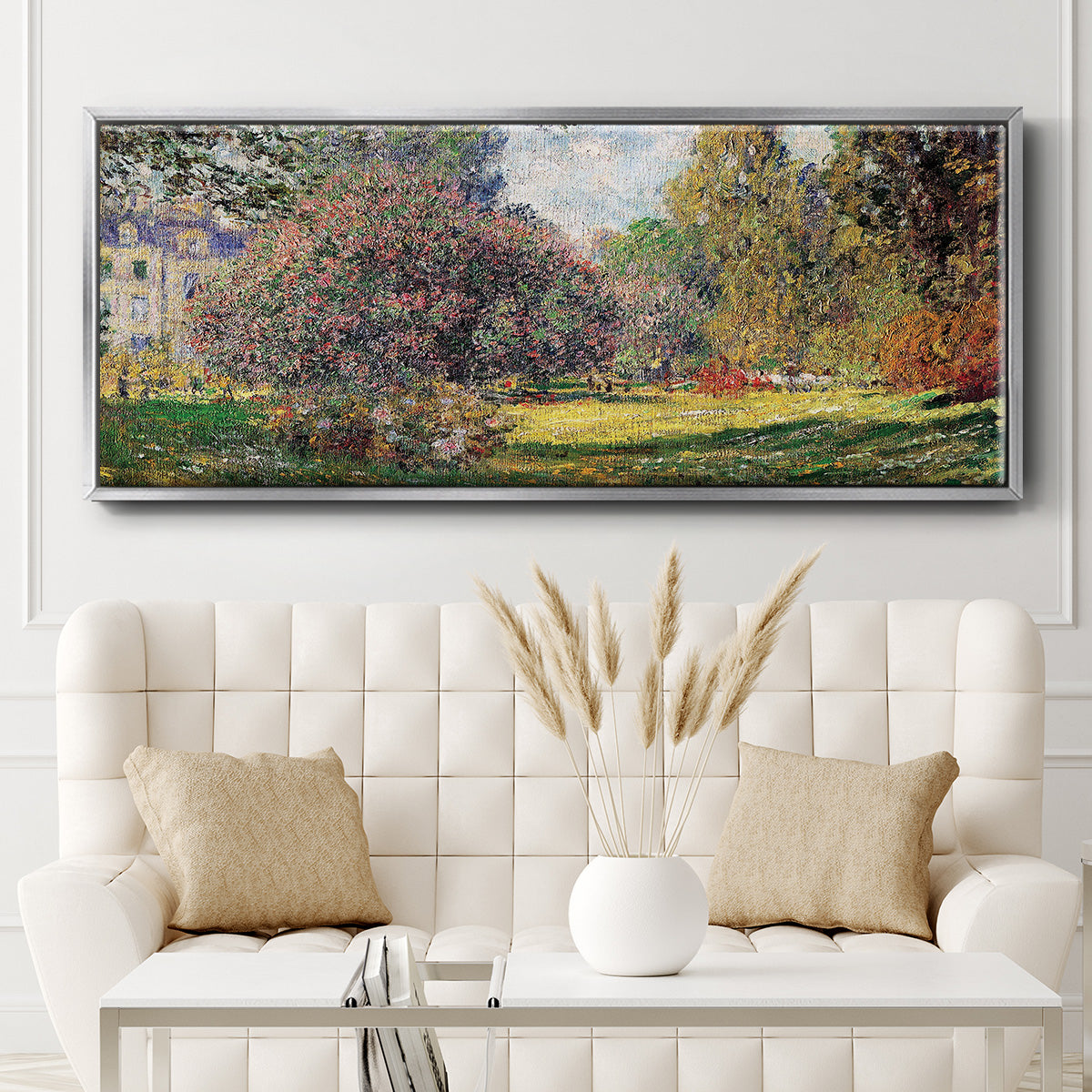 The Park - Floater Framed Canvas Print