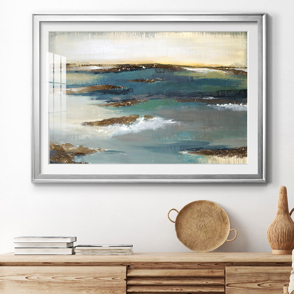 Coastal Bluffs - Modern Framed Art Print