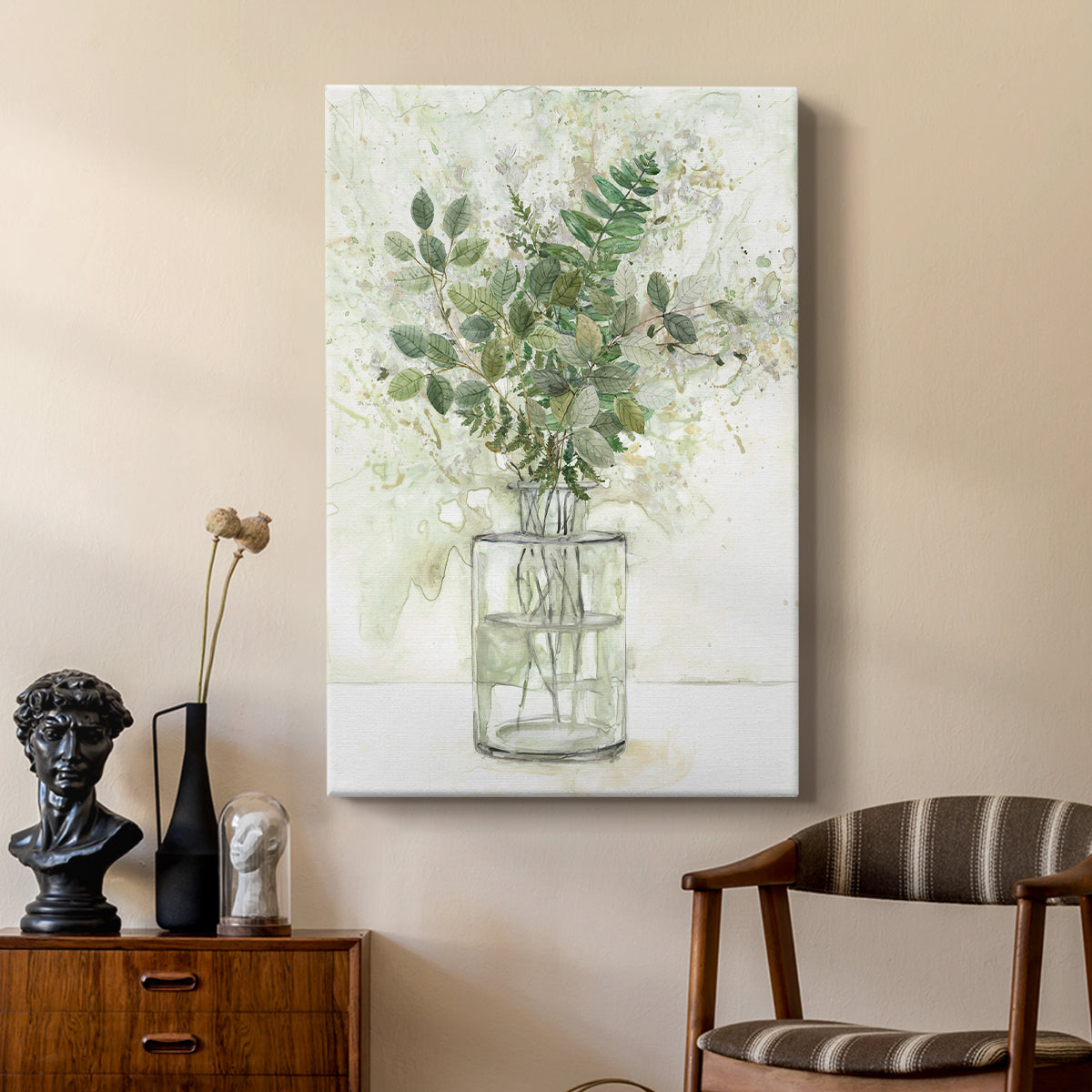 Delicate Greenery I - Canvas Art Print