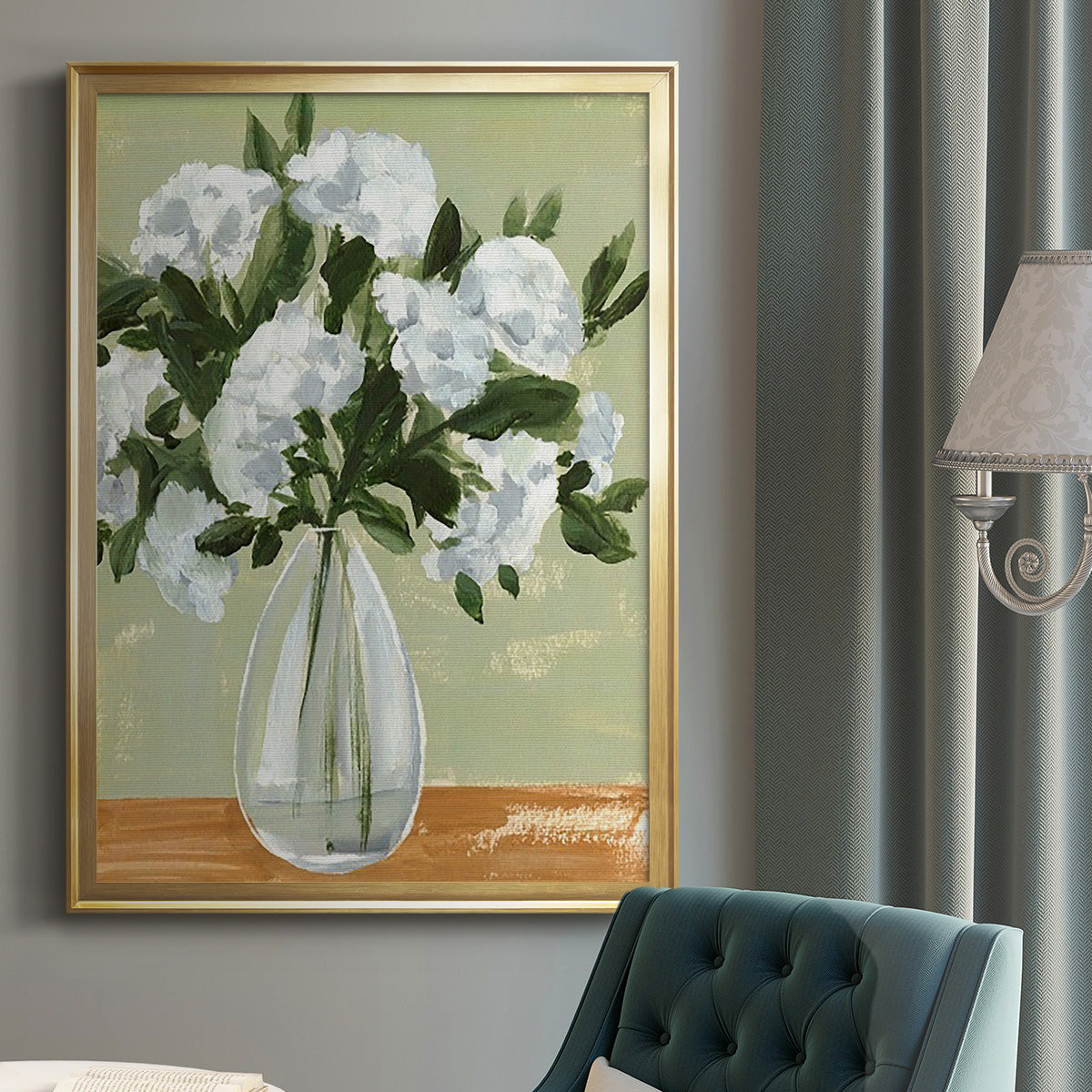 Vased Viburnum II - Modern Framed Canvas Print