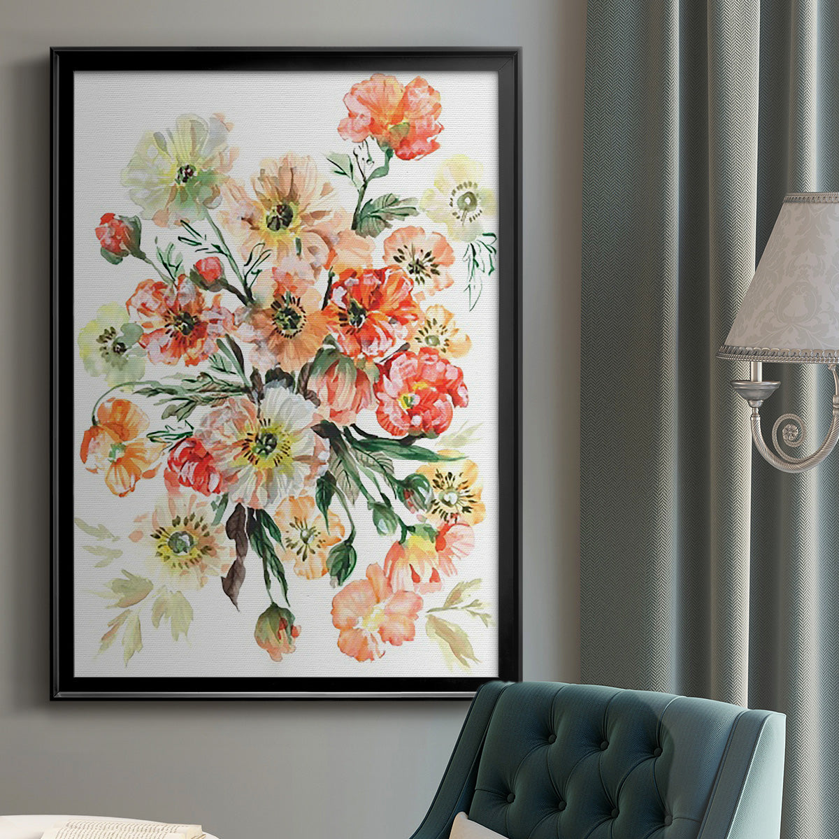 Icelandic Poppies I - Modern Framed Canvas Print