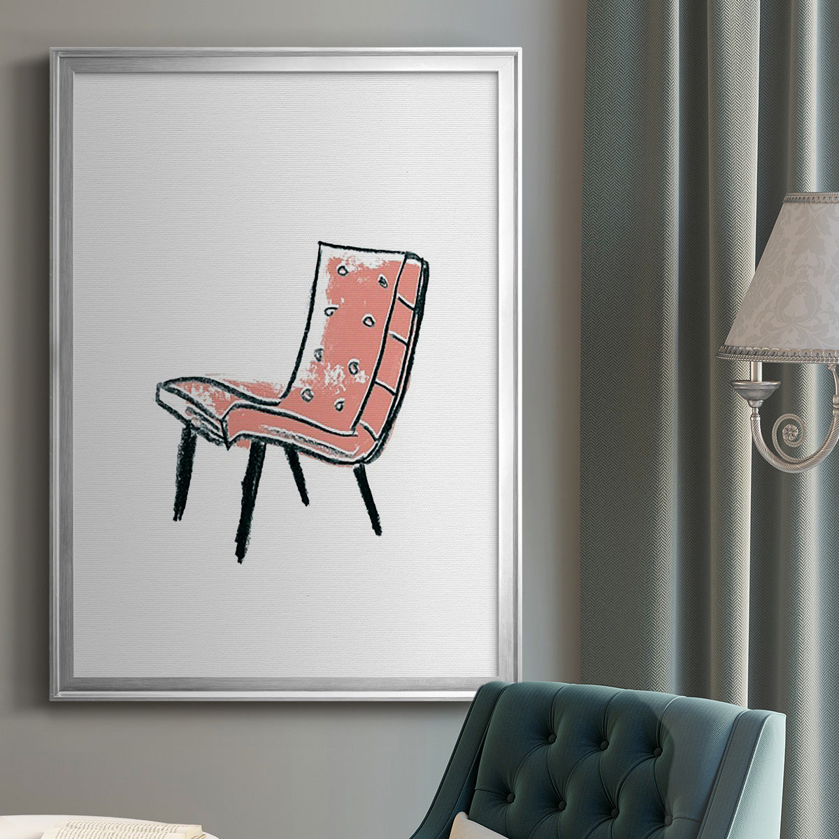 Take a Seat IX - Modern Framed Canvas Print