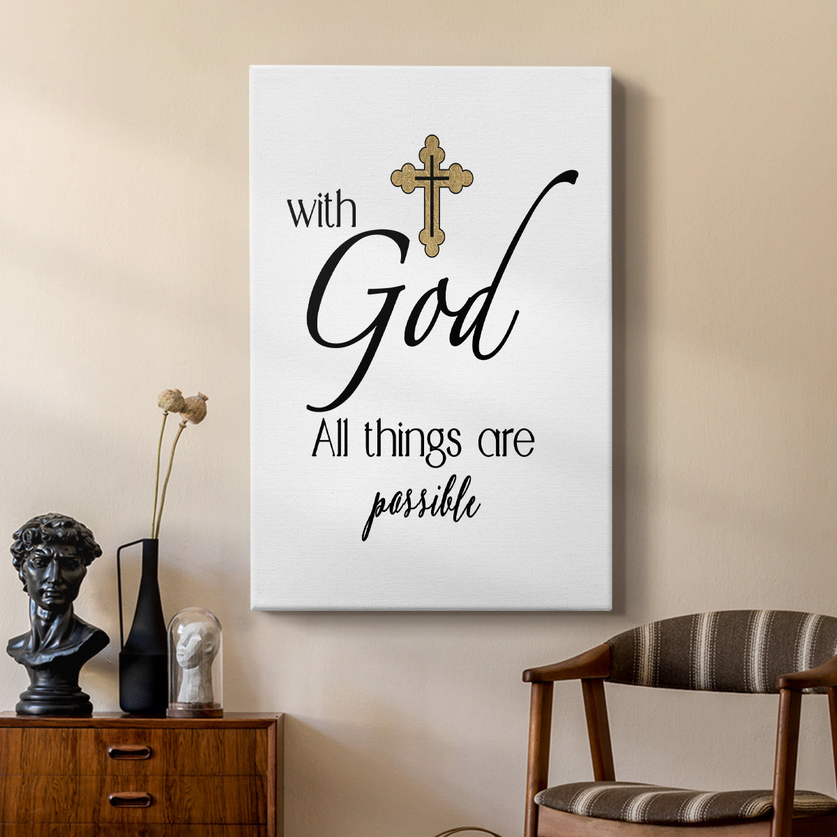 All Things Possible Gold - Canvas Art Print