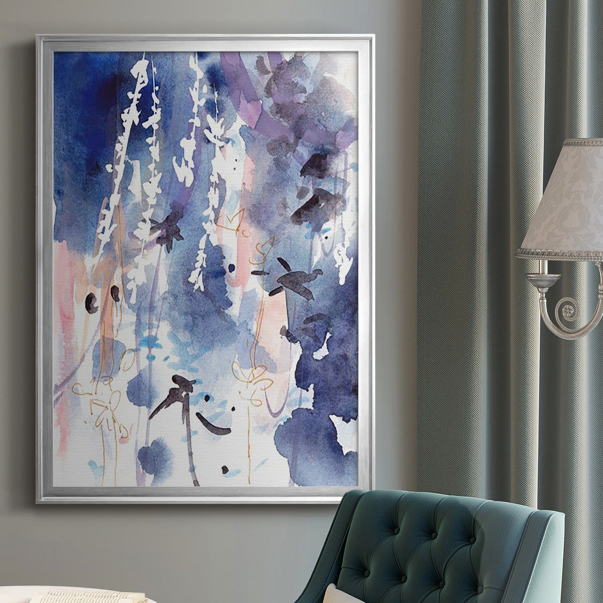 Late Night Breeze I - Modern Framed Canvas Print