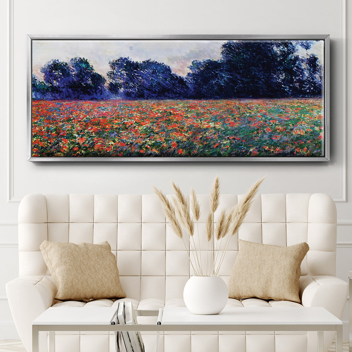 Poppies at Giverny, 1887 - Floater Framed Canvas Print