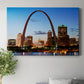 St. Louis downtown with Gateway Arch Premium Gallery Wrapped Canvas - Ready to Hang