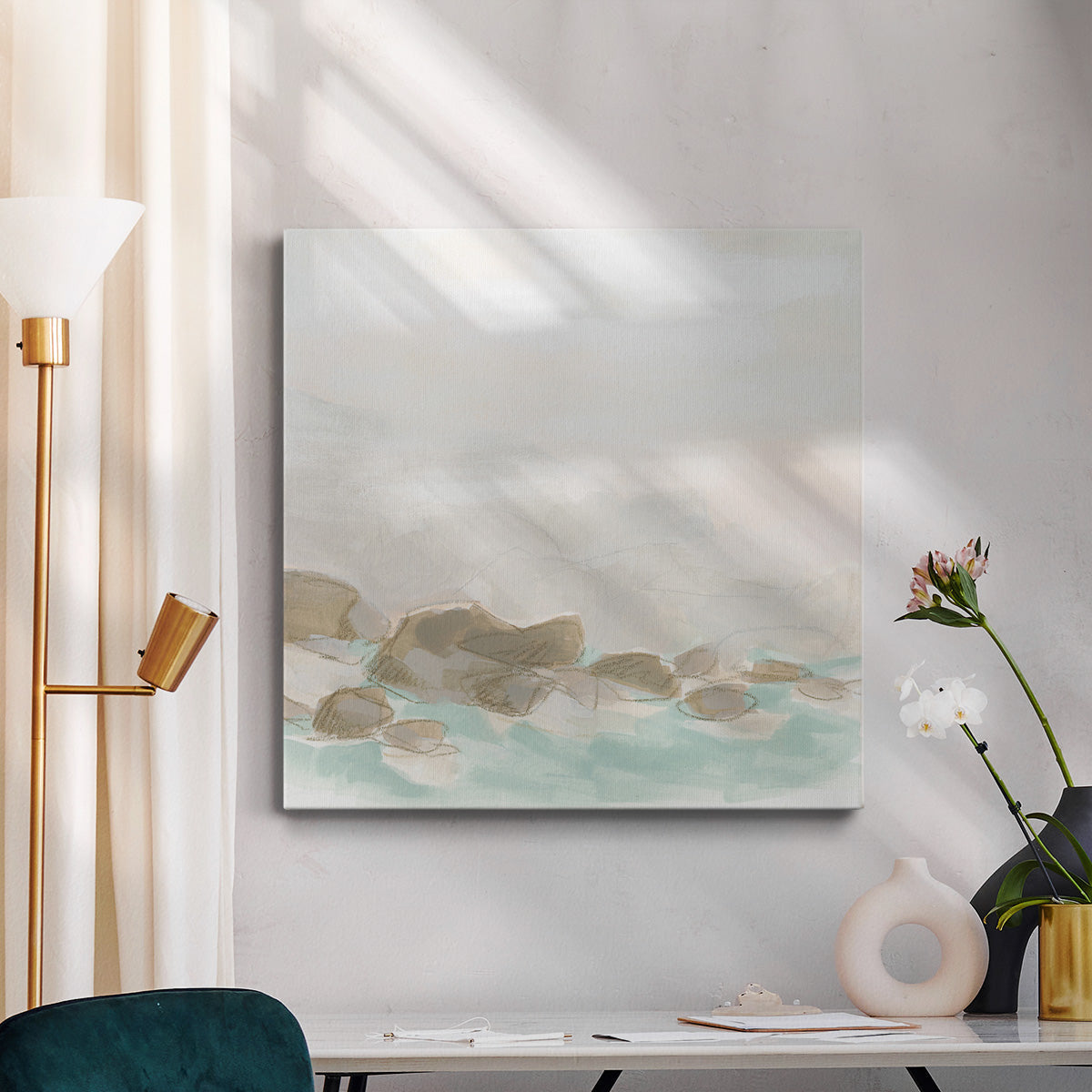 Beach Stones I-Premium Gallery Wrapped Canvas - Ready to Hang