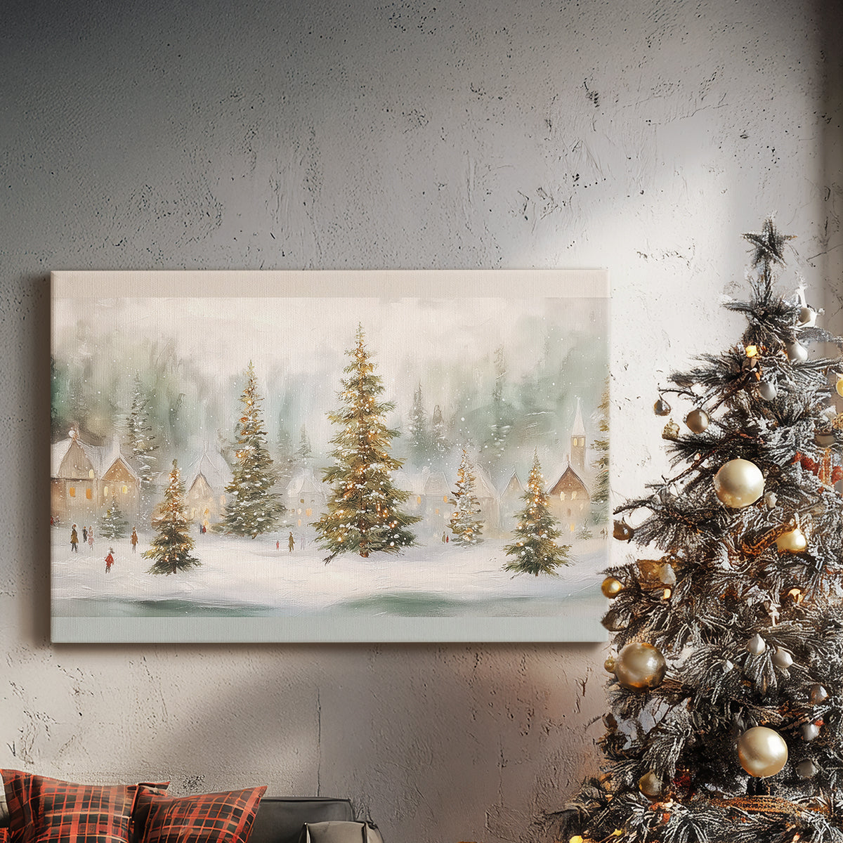 Manger of Snowwhite Whisper - Canvas Art Print
