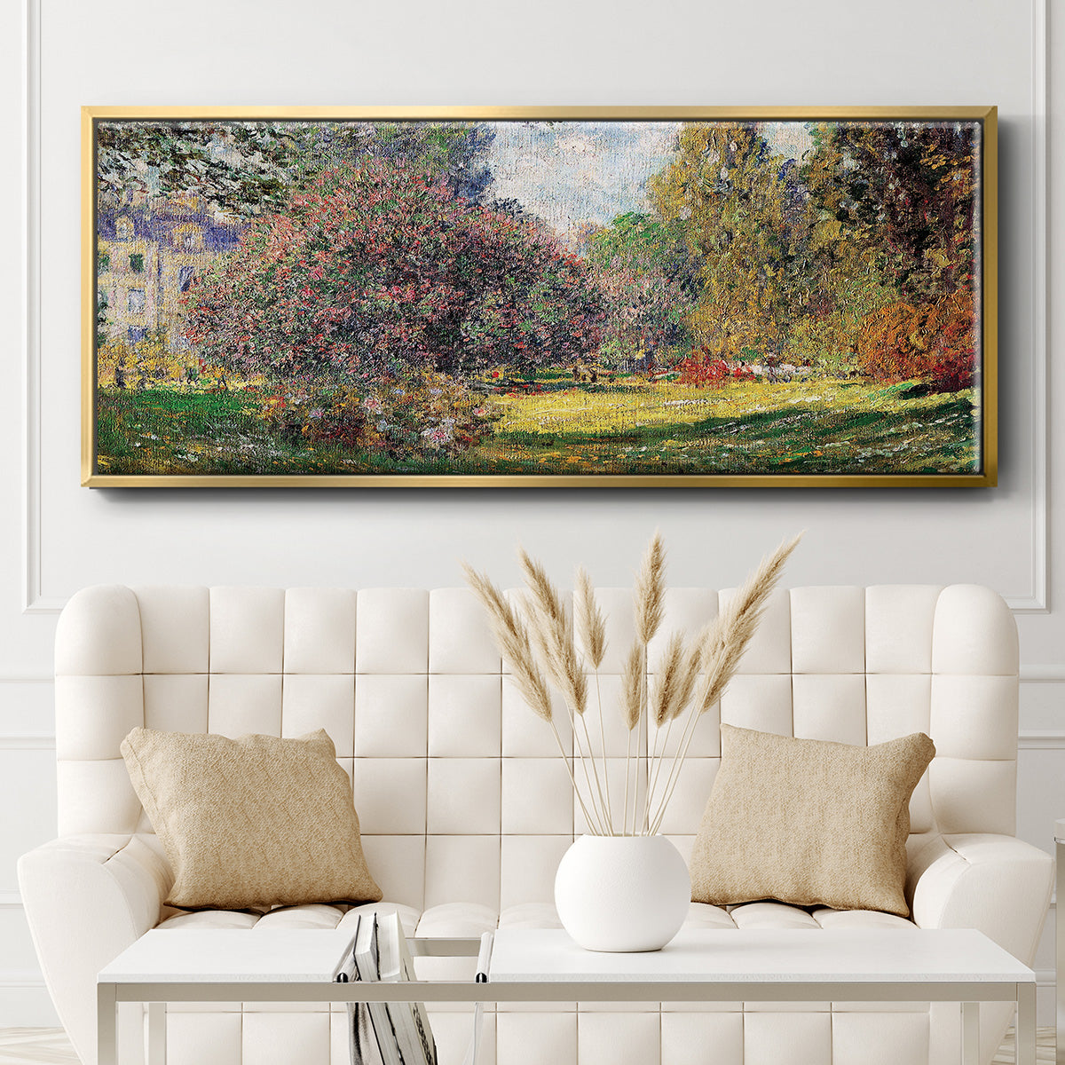 The Park - Floater Framed Canvas Print