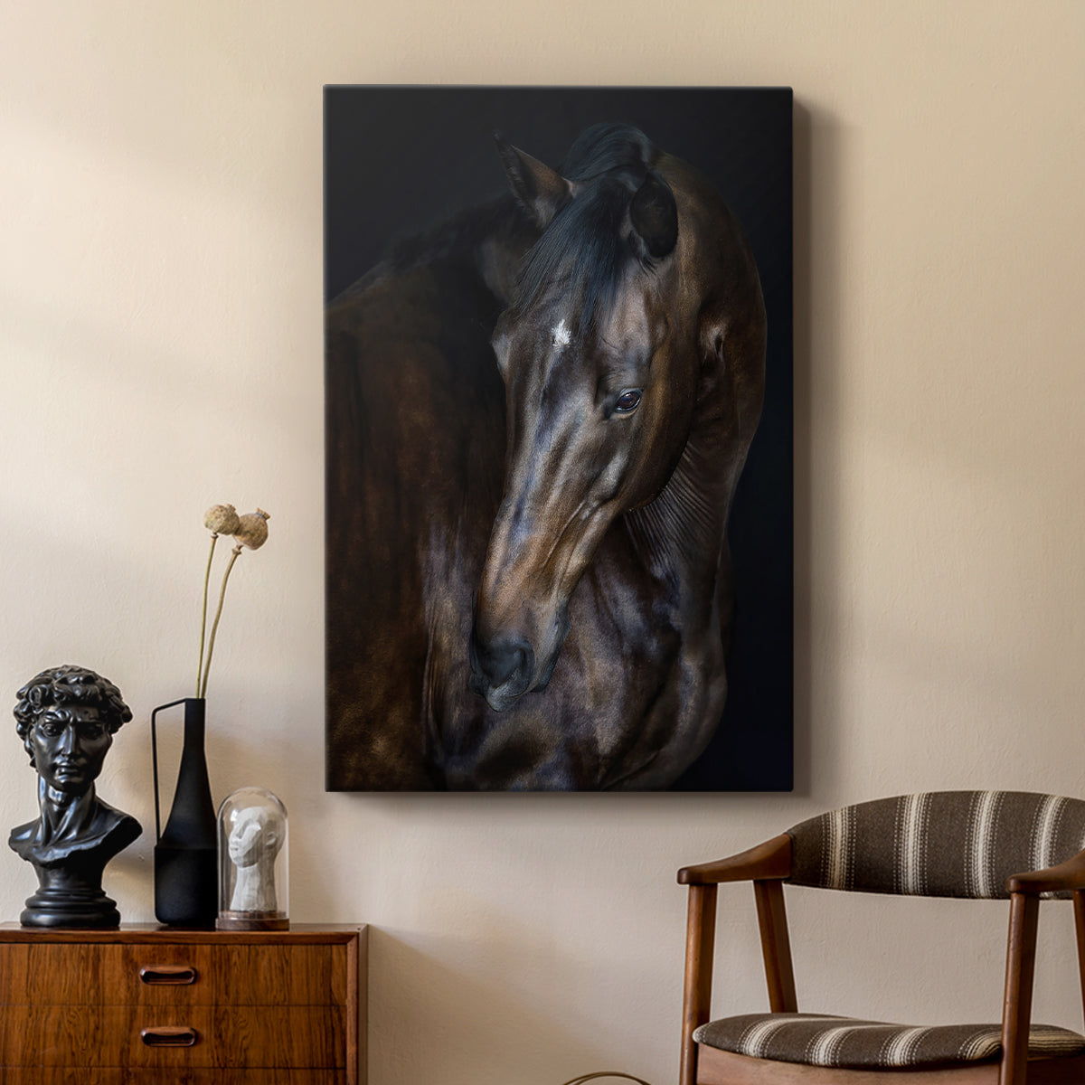 Sunlit Horses I - Canvas Art Print