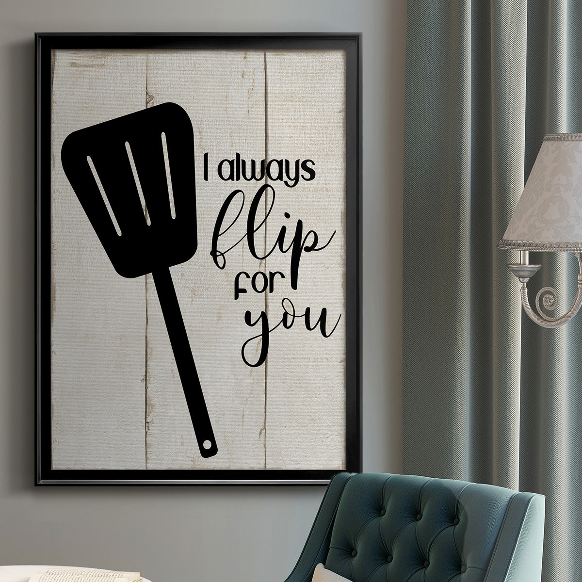 Flip For You - Modern Framed Canvas Print