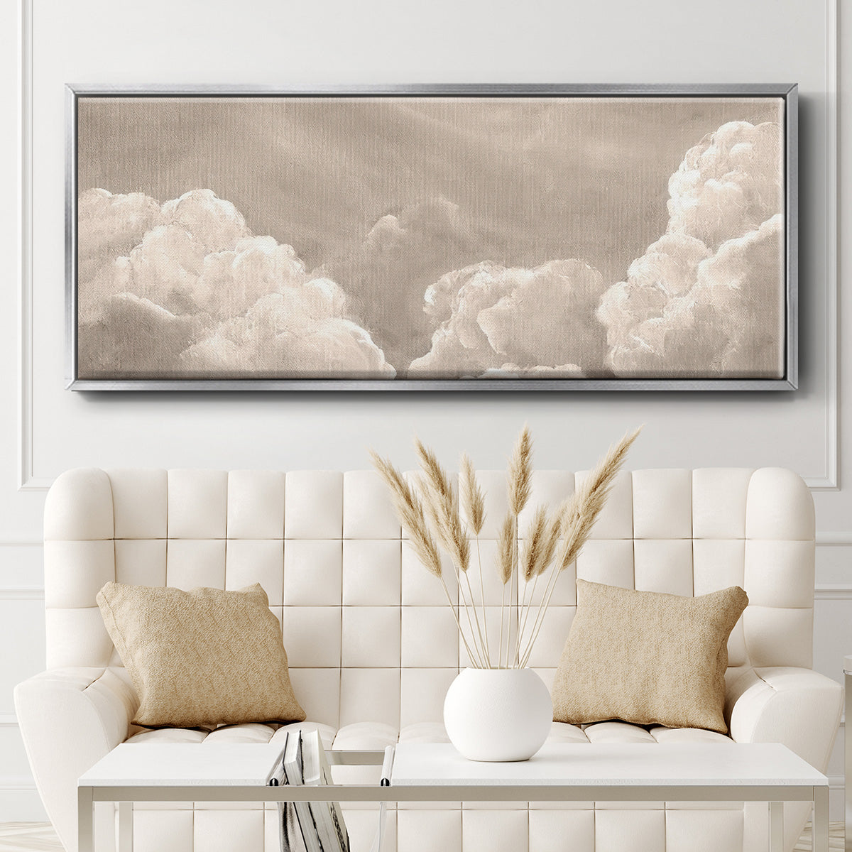 Painted Clouds II - Floater Framed Canvas Print